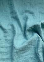 Ткань для шитья. Лён с эффектом мятости "голубой аква” арт. 912КР