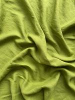 Ткань для шитья лён с эфектом мятости  "травяной” арт. 1671КР | Ellie Fabrics