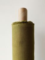 1621.  Ткань умягчённый лён "олива" костюмный | Ellie Fabrics