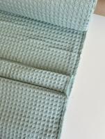 Ткань вафля хлопок "мята" арт.418 клетка 12*12 | Ellie Fabrics