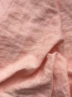 Ткань для шитья. Лён крэш с эффектом мятости "персик” арт. 608КР | Ellie Fabrics