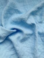 Ткань для шитья. Лён с эффектом мятости  "голубой” арт. 552КР | Ellie Fabrics