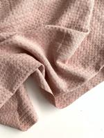 Ткань вафельный стираный лён "розовый пыльный" КРУПНАЯ ВАФЛЯ арт. 1673 | Ellie Fabrics