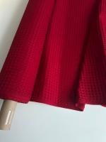 Ткань вафля хлопок "гранат" арт. 066 клетка 12*12, ширина 150 см | Ellie Fabrics