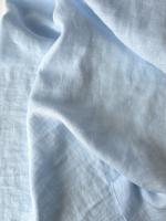 Ткань лён с эффектом мятости (крэш)  "голубой 146"  арт. 146КР | Ellie Fabrics