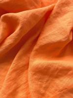 Ткань лён с эффектом мятости "Абрикосовый пунш”  арт. 756КР | Ellie Fabrics
