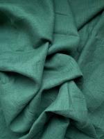 Ткань для шитья  лён с эфектом мятости "изумруд яркий” арт. 534КР | Ellie Fabrics