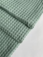 Ткань вафля хлопок "мята" арт.450 клетка 12*12 | Ellie Fabrics
