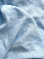 Ткань лён сорочечный с эффектом мятости "голубой" арт.  1347 | Ellie Fabrics