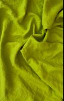 Ткань для шитья. Лён с эффектом мятости "яблочный” шир. 143 см, 175 гр, арт. 1139КР | Ellie Fabrics