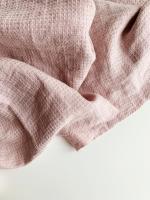 Ткань вафельный стираный лён "розово-лиловый" арт. 320ВЛ | Ellie Fabrics