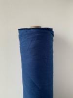 Ткань лён/ вискоза умягченная костюмная "синий классический"  арт. 1357