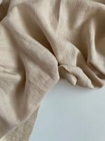 Ткань лён с эффектом мятости "топленое молоко” арт. 606/1КР | Ellie Fabrics