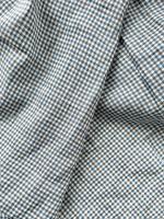 Ткань лён умягченный  "Серо-голубая клетка" сорочечный арт. 1301 | Ellie Fabrics