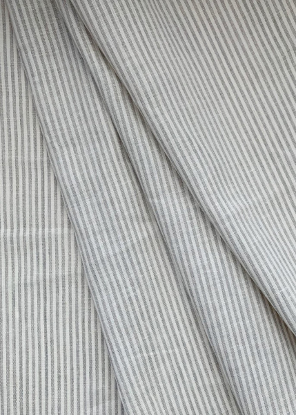 Ткань лён умягченный "бежевая полоска" костюмный арт. 330/7СТ | Ellie Fabrics