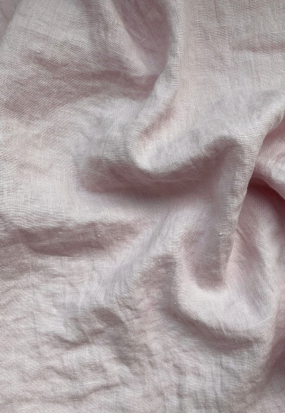 Ткань для шитья. Лён с эффектом мятости "розово-лиловый” арт. 320КР