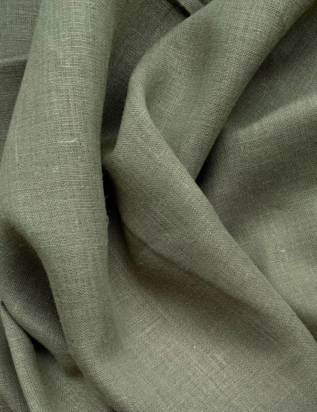 Льняная ткань умягченная  "болотный" костюмная арт. 594 | Ellie Fabrics