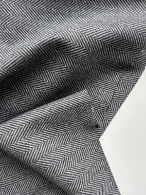 Шерсть пальтовая «серая ёлочка» 125/1-16