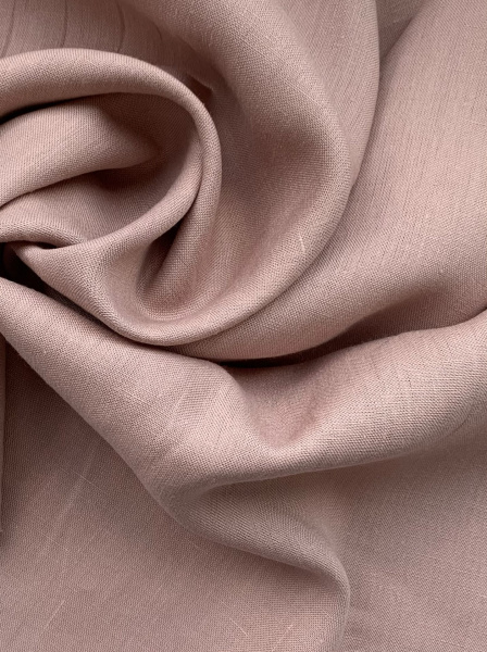 Ткань лён умягченный "розовый пыльный" костюмный арт.1673/200