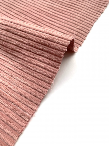 Ткань вельвет хлопковый "розовый пыльный" арт.45W8 | Ellie Fabrics
