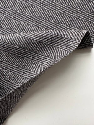 Шерсть пальтовая «серая ёлочка» 125/1-16