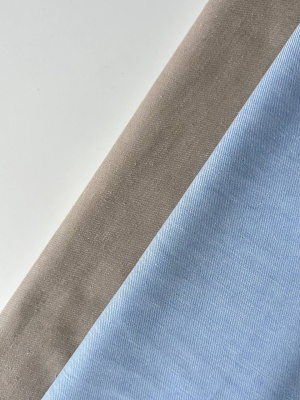 Ткань лен/хлопок "голубой" саржевое плетение арт.  270 | Ellie Fabrics