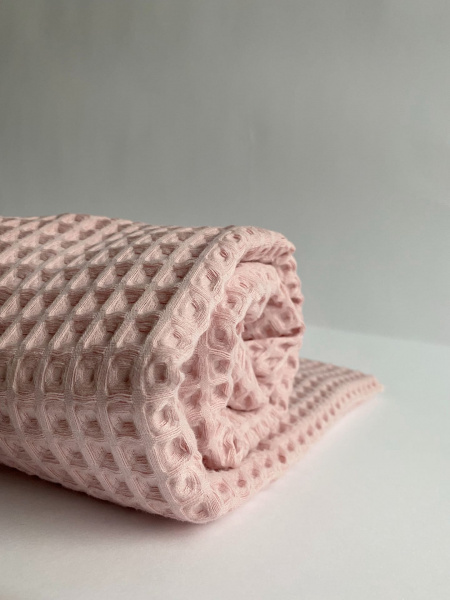 Ткань вафля хлопок "розовый" арт.718 | Ellie Fabrics