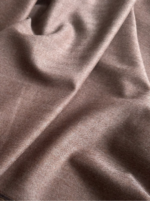 Шерсть костюмная «коричневая ёлочка мелкая» арт. 51607