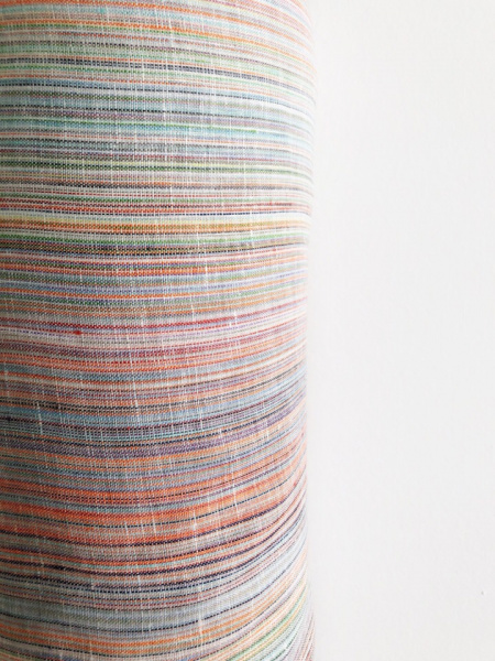 2041.  Ткань лён умягченный "полосы продольные радуга" сорочечный | Ellie Fabrics