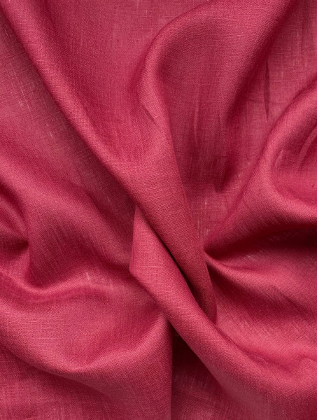 Льняная ткань умягченная "брусника" сорочечная арт. 59 | Ellie Fabrics