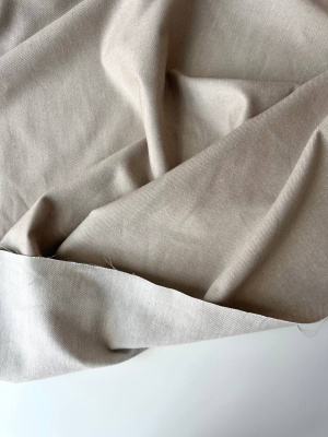 Ткань лен/хлопок "натуральный" саржевое плетение арт.  133 | Ellie Fabrics