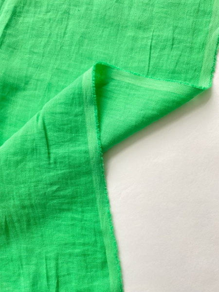 Ткань лён сорочечный с эффектом мятости "мохито” арт. 1269КР | Ellie Fabrics