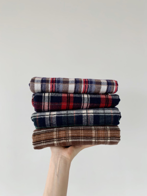 Ткань для шитья. Фланель хлопковая "красно-синяя" арт. 6558