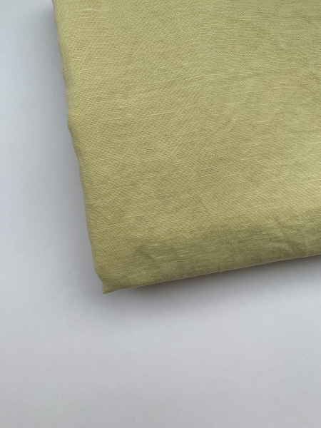 Ткань стираный лён/ вискоза "лимонный светлый” арт. 1432 | Ellie Fabrics