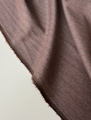 Шерсть костюмная «коричневая ёлочка мелкая» арт. 51607