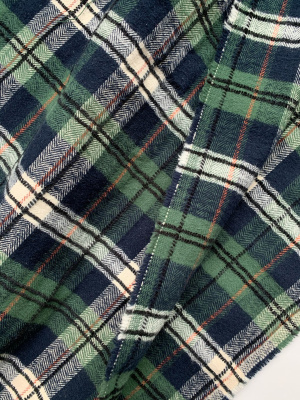 Ткань для шитья. Фланель хлопковая "сине-зеленая" арт. 6559