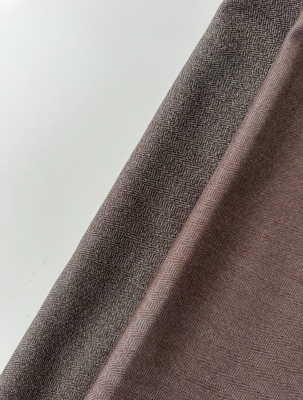 Шерсть костюмная «коричневая ёлочка мелкая» арт. 51607