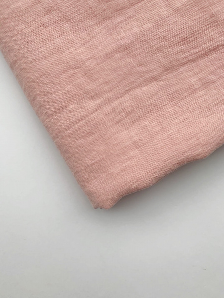 Ткань для шитья. Лён крэш с эффектом мятости "персик” арт. 608КР | Ellie Fabrics